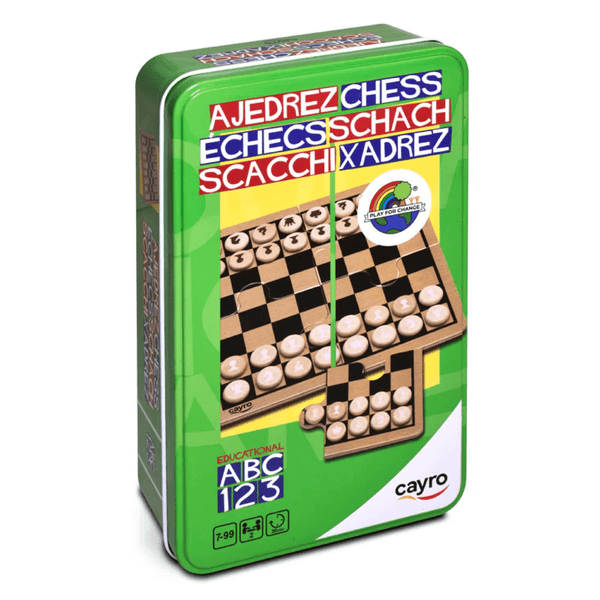 AJEDREZ DE MADERA EN CAJA DE METAL TRAVEL SIZE · Play! Board Game Store