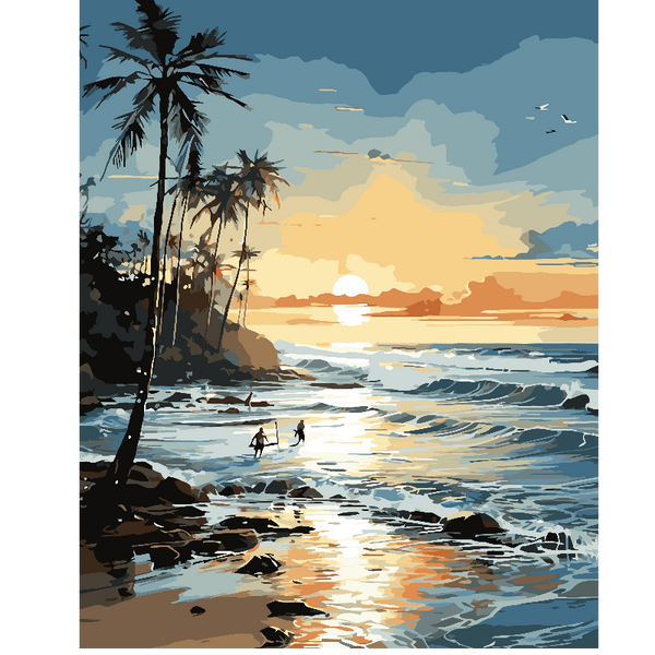 OP WC1202 ARENA PLAYA Y SUNSET 40X50