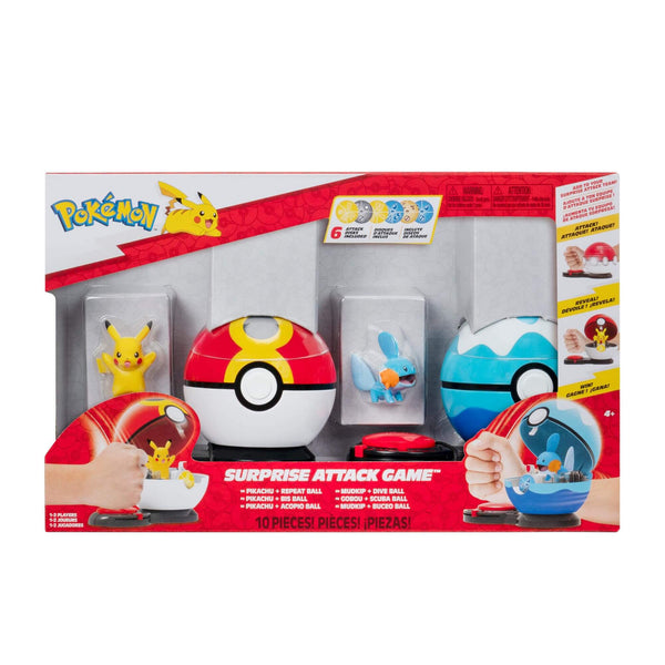 SURPRISE ATTACK GAME 10 PIECES LARVITAR + POKE BALL · Play! Board Game Store
