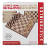 AJEDREZ, DAMAS Y BACKGAMMON 31X31X5 GRANDE