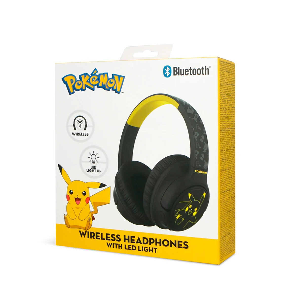 AUDIFONOS POKEMON PIKACHU LED INALAMB COLOR NEGRO