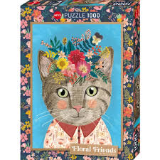 HEYE FLORAL FRIENDS PRETTY FELINE 1000 PZS · Play! Board Game Store