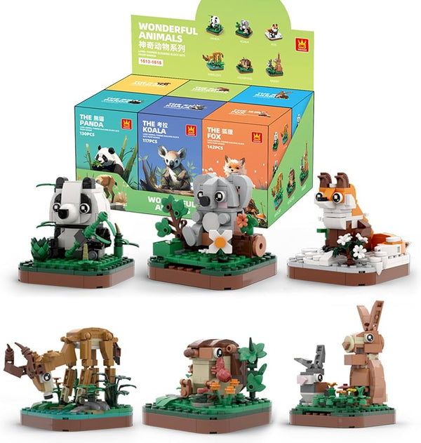 WANGE WONDERFUL ANIMALS LAND-THEMED BUILDING BLOCKS SETS · Play! Board Game Store