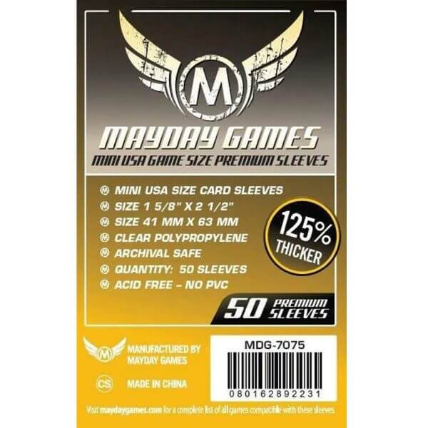 MAYDAY FUNDA MINI USA AMARILLA PRM 41 X 63MM · Play! Board Game Store