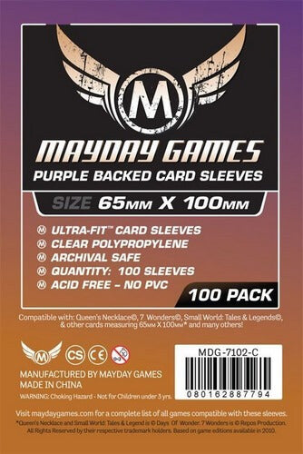 MAYDAY FUNDA REVERSO MORADO 7WONDERS STD 65 X 100MM · Play! Board Game Store