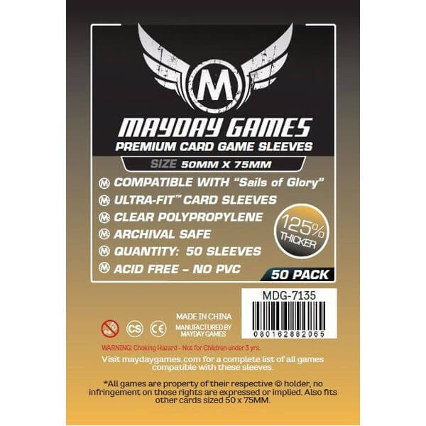 MAYDAY FUNDA SAILS OF GLORY STD 50 X 75MM · Play! Board Game Store