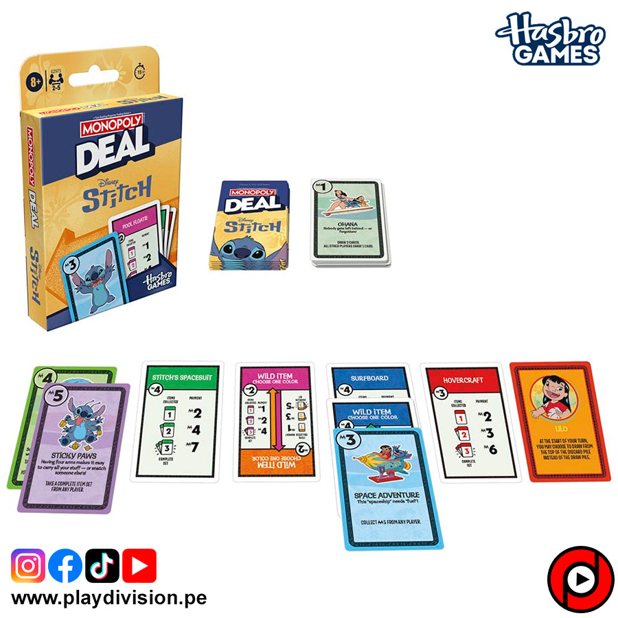 MONOPOLY DEAL STICH · vista 2 · Play! Board Game Store