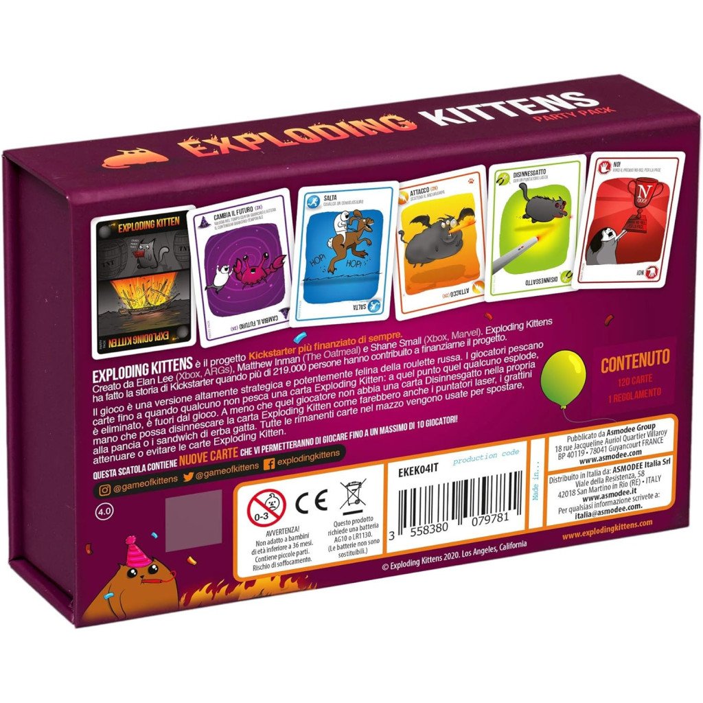 EXPLODING KITTENS PARTY PACK · vista 2 · Play! Board Game Store