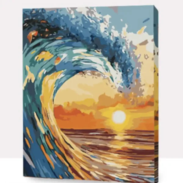 OP WC1426 FUEGO AL ATARDECER 40X50