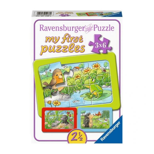 RAVENSBURGER MY FIRST PUZZLES ANIMALES DEL JARDÍN 3X6 PZS