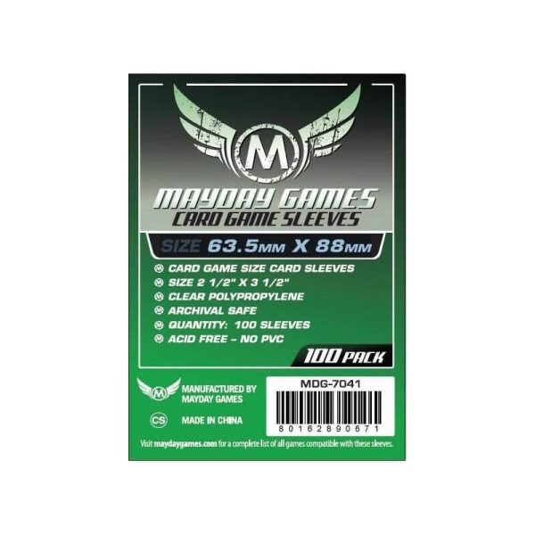 MAYDAY FUNDA CARD GAME VERDE STD 63.5 X 88MM