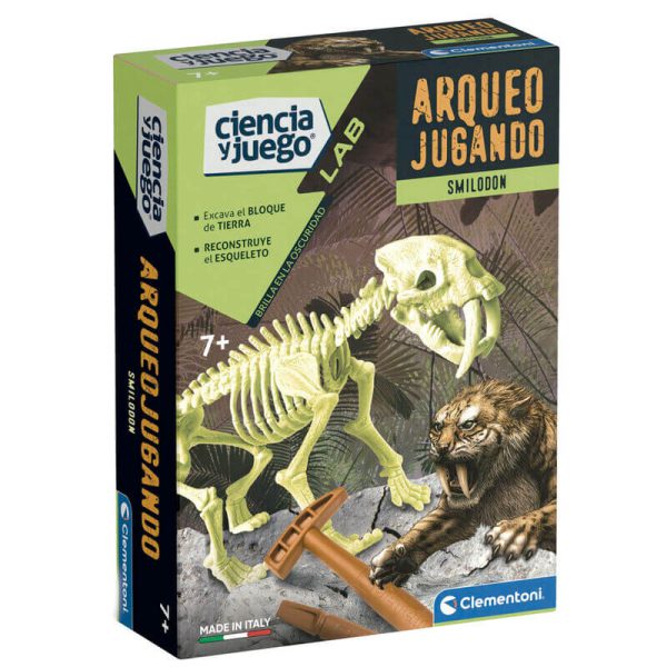 CLEMENTONI ARQUEOJUGANDO SMILODON FOSFORESCENTE