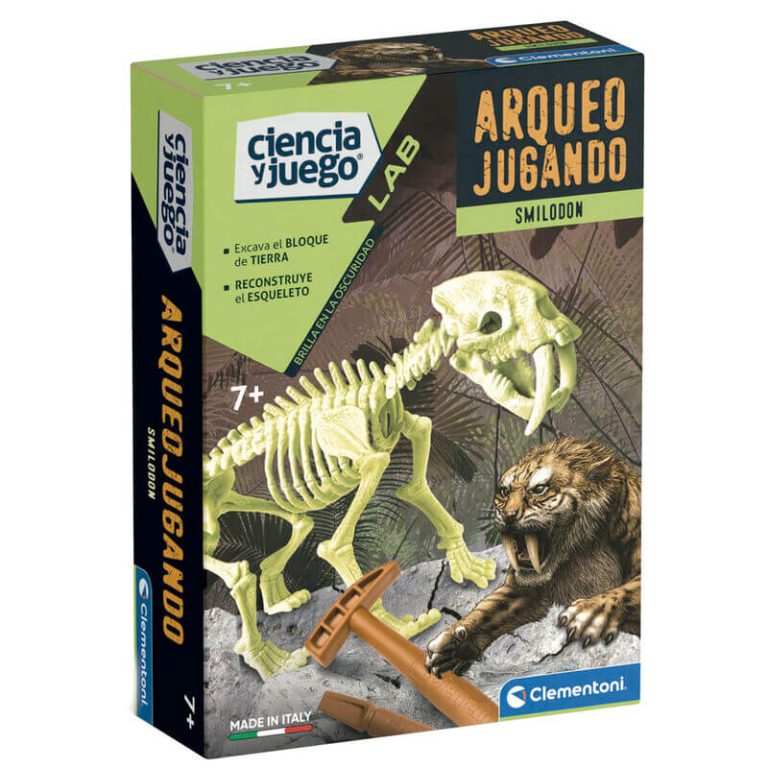 CLEMENTONI ARQUEOJUGANDO SMILODON FOSFORESCENTE