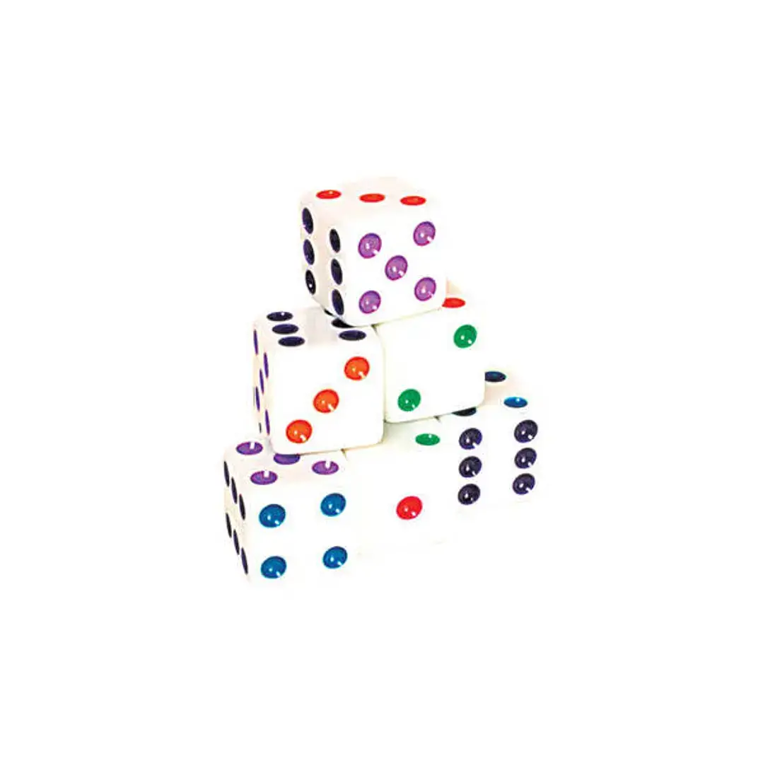 DADOS COLORES STANDAR (6 UND)