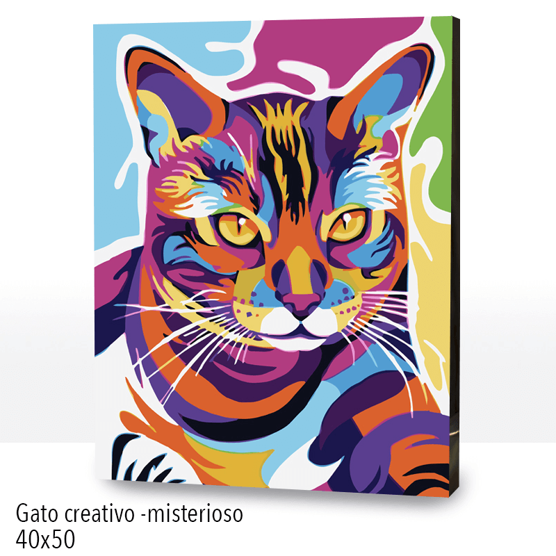 GATO CREATIVO MISTERIOSO 40X50