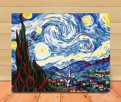 OLEO MINIMUNDO LA NOCHE ESTRELLADA – VAN GOGH MI-025