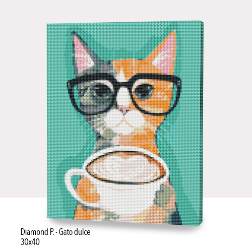 Gato dulce 30x40cm (500x500) con nombre