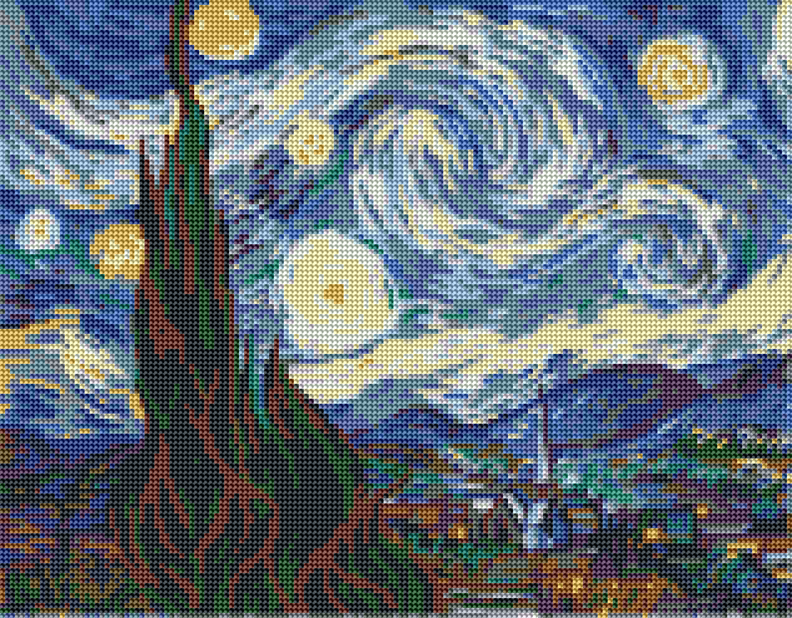 Noche estrellada - Van Gogh 35x45cm